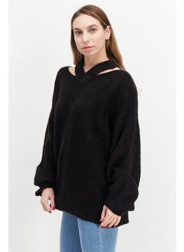 Women Halter Neck Knitted Sweaters, Black - pzsku/Z6847D1835BC68171A87EZ/45/_/1726108995/bc13cee2-ee9a-4c2a-90c4-91d46f1ca548