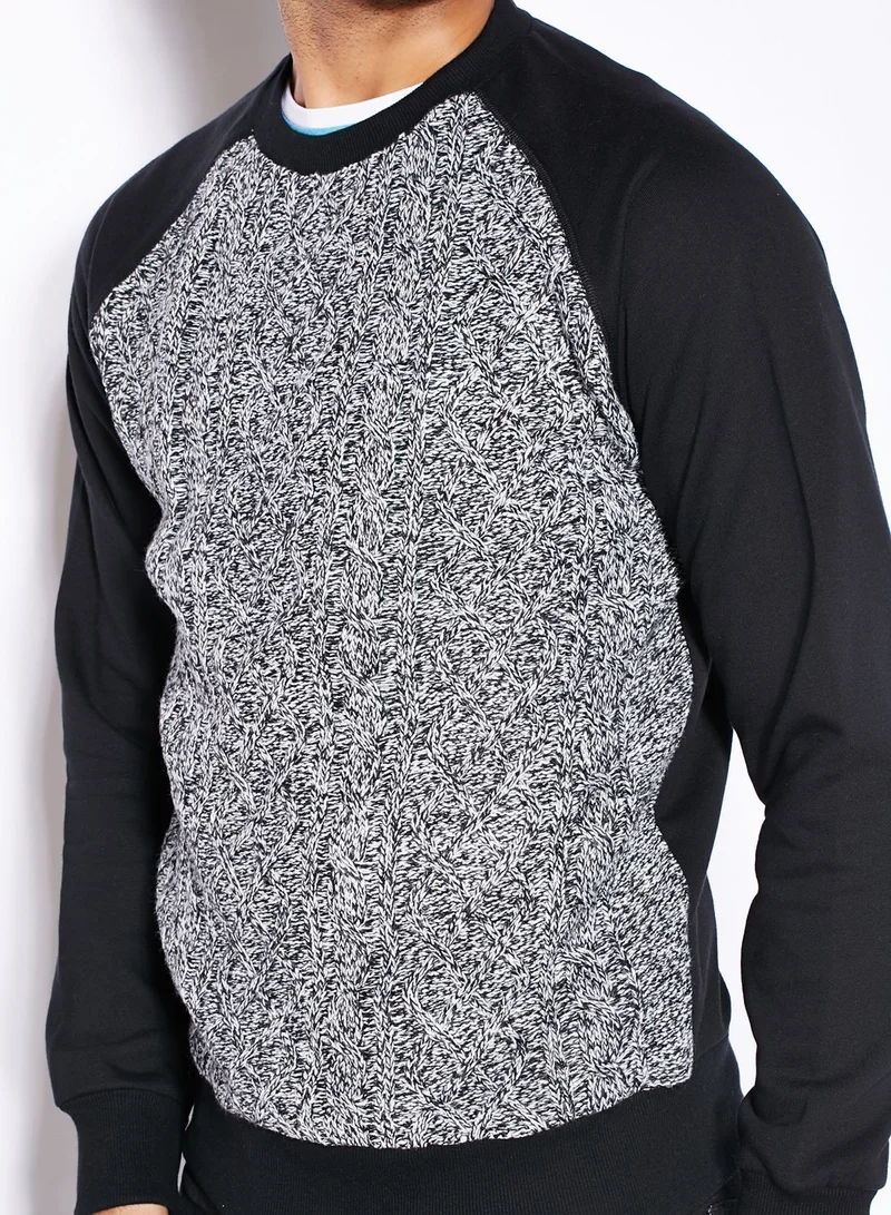 BRAVE SOUL Chopen Ribbed Cuffed Sweater