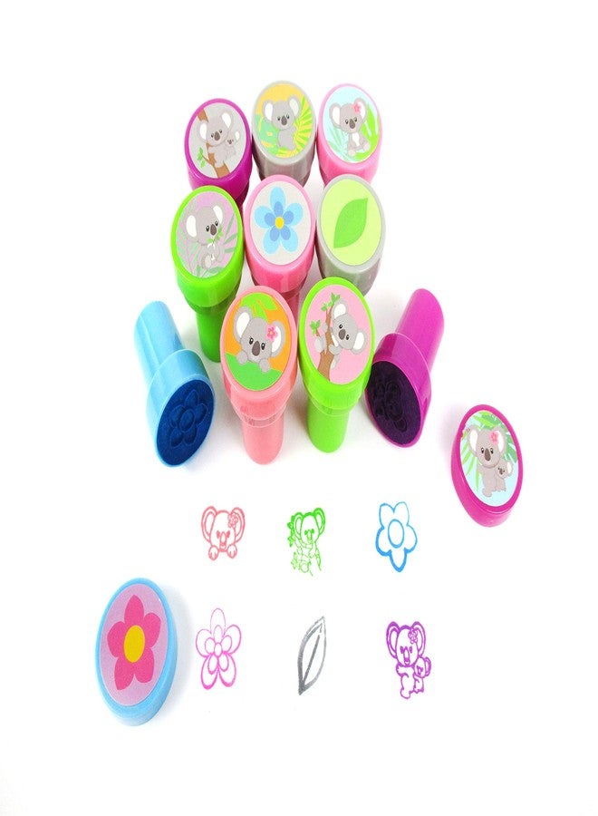TINYMILLS 24 Pcs Koalas Assorted Stamps for Kids Self Ink Stamps (12 Different Designs) Koala Birthday Party, Koala Party Favors, Goody Bag Fillers, Carnival Gifts, Pinata Filler, Classroom Rewards - Image 3