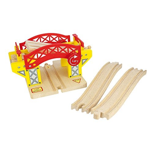Bigjigs Rail جسر الرفع من بيج جigs | نموذج معلق لتوسيع مجموعة السكك الحديدية الخشبية | ملحقات المسار لقطار الألعاب الخشبي | هدايا مثالية للأطفال من عمر 3 سنوات فما فوق | أدوات تعليمية مناسبة للأطفال الصغار - Image 2