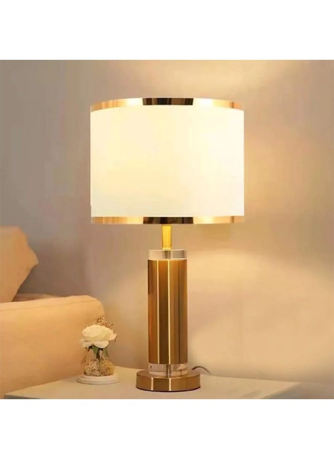 ATM Elegant Table Lamp with Drum Shade - Modern Home Decor Lighting  - Image 1