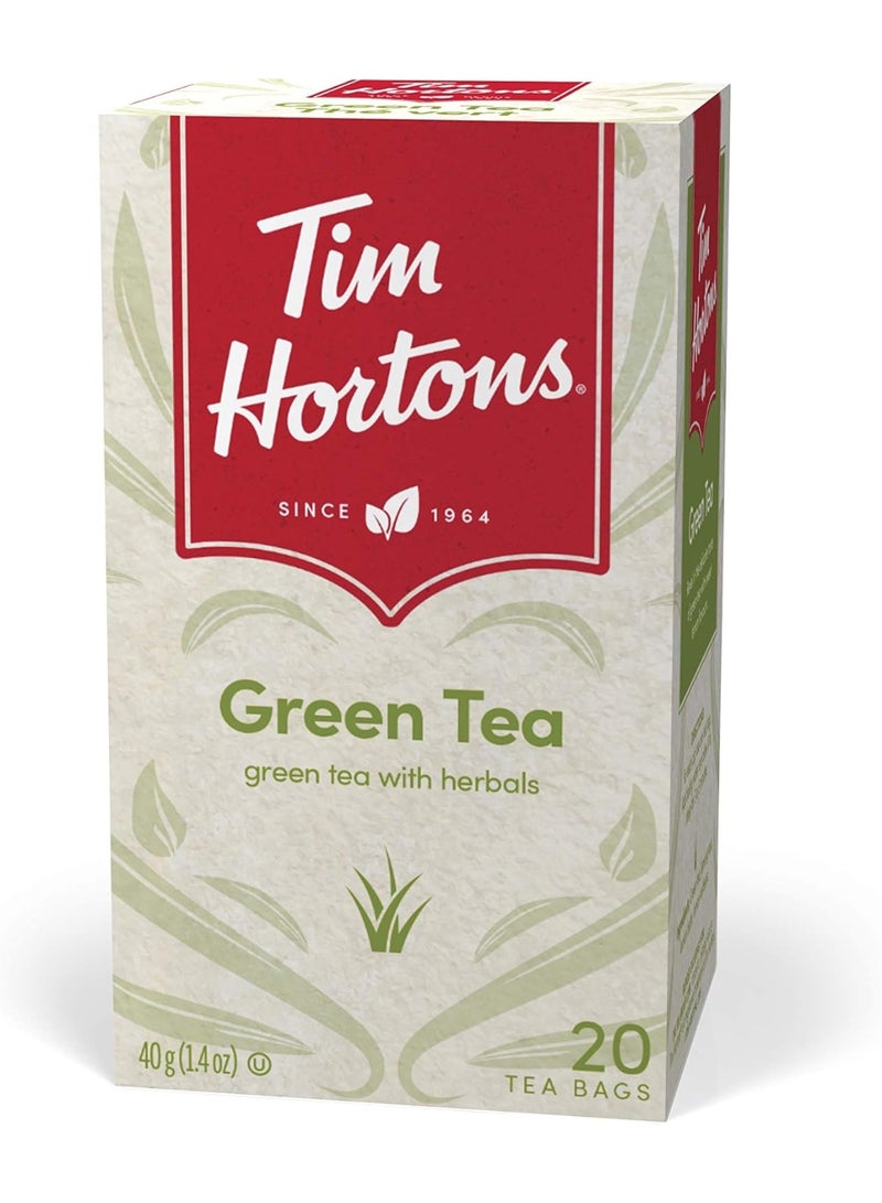 Tim Hortons Green Tea With Herbal, 20 Tea Bags