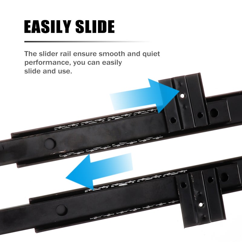 2pcs Drawer Slide Rail Sliding Rail Drawer Slide Quiet Drawer Slides with Parts - Image 4