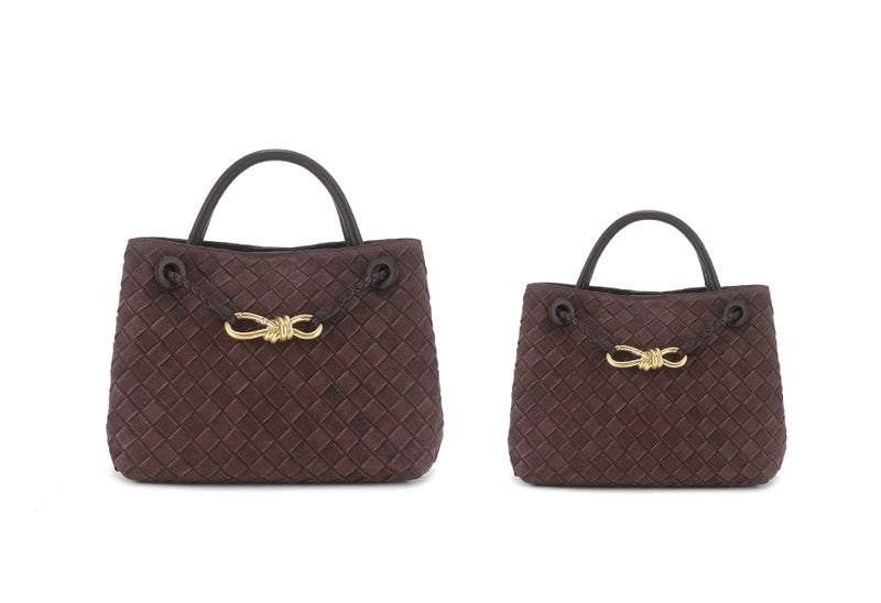 Suede Woven Bag Handbag 2024 Bag Women'S Bow Metal Buckle Large Capacity Commuter Shoulder Crossbody Tote Bag - Image 1