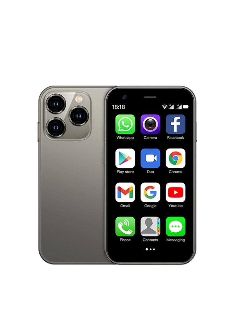 SOYES XS14 Pro Super Mini Mobile Small Size Phone Android Quad Core, Ultra Small Pocket Smartphone with 1000mAh Battery, Mini Mobile Autofocus Camera Ultra Small Pocket Student Children Men and Women Titanium Silver - Image 1