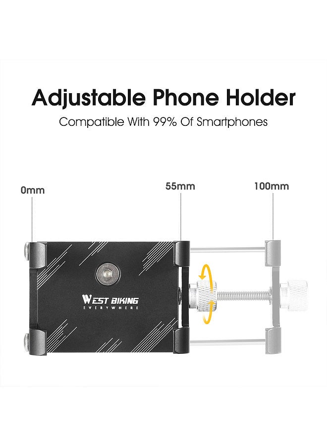 WEST BIKING MobilePhone Holder Bicycle MobilePhone Navigation Fixed Bracket Bike Handlebar Aluminum Alloy MobilePhone Rack SmartPhone Support  - Image 2