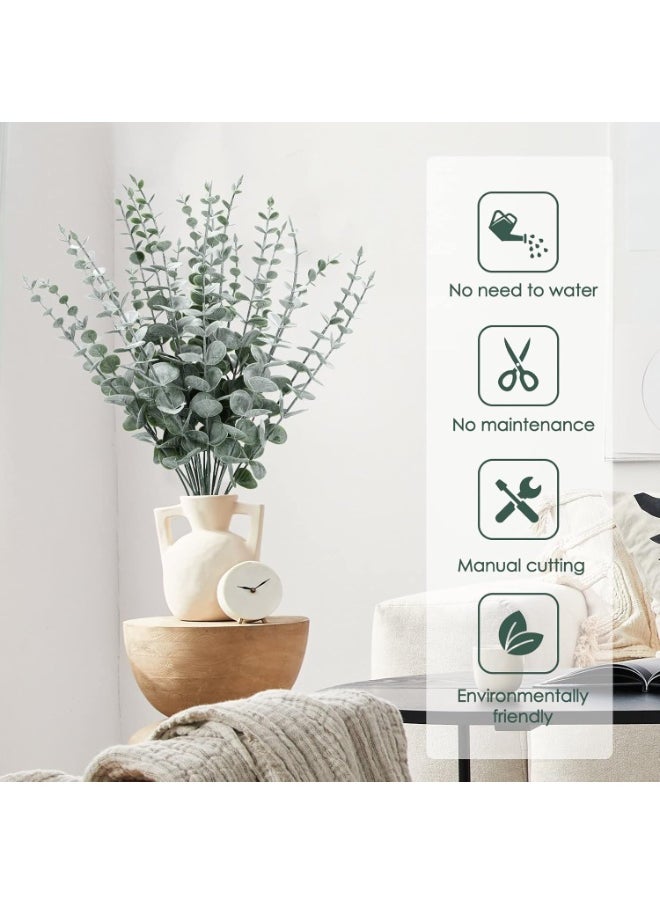 AIWANTO 24PCS Artificial Eucalyptus Stems Real Touch Grey-Green Leaves for Bouquets, Wedding Decor, Flower Arrangements & Home Decoration  - Image 3