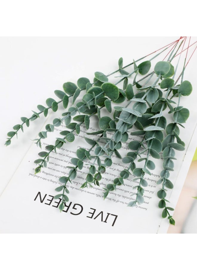 AIWANTO 24PCS Artificial Eucalyptus Stems Real Touch Grey-Green Leaves for Bouquets, Wedding Decor, Flower Arrangements & Home Decoration  - Image 2