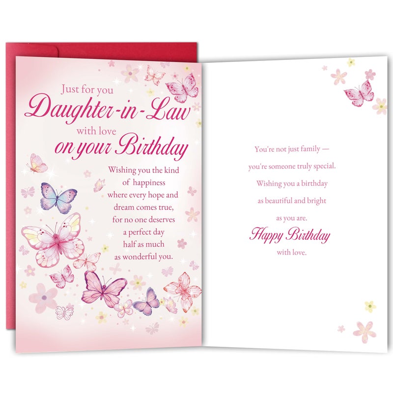 Bewoow Funny & Heartfelt Birthday Card for Daughter-in-Law - Wonderful Greetings from Mother-in-Law, irthday Wishes for Family - Image 1