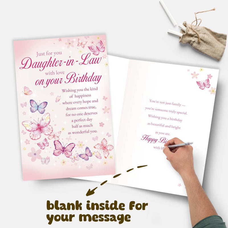 Bewoow Funny & Heartfelt Birthday Card for Daughter-in-Law - Wonderful Greetings from Mother-in-Law, irthday Wishes for Family - Image 3