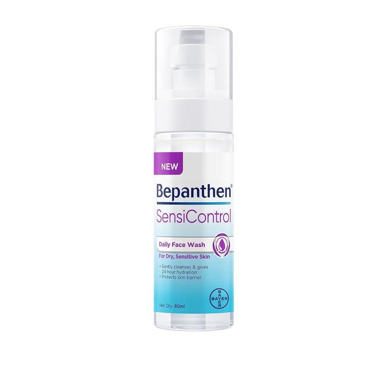 Bepanthen Bepanthen SensiControl Daily Gentle Hydrating Face Wash Cleanser Worlds No1 Skincare Brand For Dry to Normal Sensitive Skin 80ml - Image 1