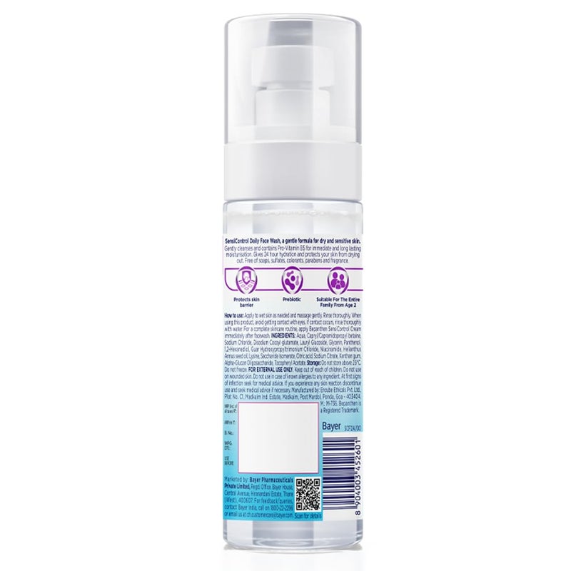 Bepanthen Bepanthen SensiControl Daily Gentle Hydrating Face Wash Cleanser Worlds No1 Skincare Brand For Dry to Normal Sensitive Skin 80ml - Image 2