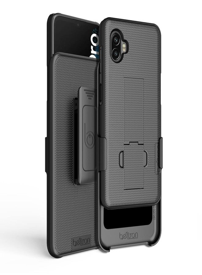 جراب BELTRON لهاتف Galaxy XCover6 Pro مع مشبك، جراب شديد التحمل مع مشبك حزام دوار لهاتف Samsung Galaxy XCover 6 Pro 2022 SM-G736 (AT&T FirstNet Verizon) قوة صناعية (أسود) - Image 2
