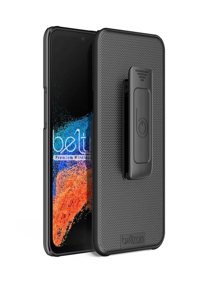 جراب BELTRON لهاتف Galaxy XCover6 Pro مع مشبك، جراب شديد التحمل مع مشبك حزام دوار لهاتف Samsung Galaxy XCover 6 Pro 2022 SM-G736 (AT&T FirstNet Verizon) قوة صناعية (أسود) - Image 3