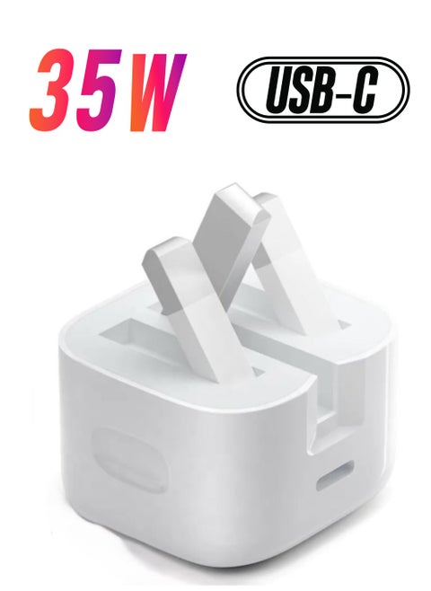 iPhone 35 Watt Fast Charger | USB C Wall Fast Charger Compatible with iPhone 16/15/14/14 Pro/14 Pro Max/13/12/SE2020/11/XR/XS Max/X/iPad