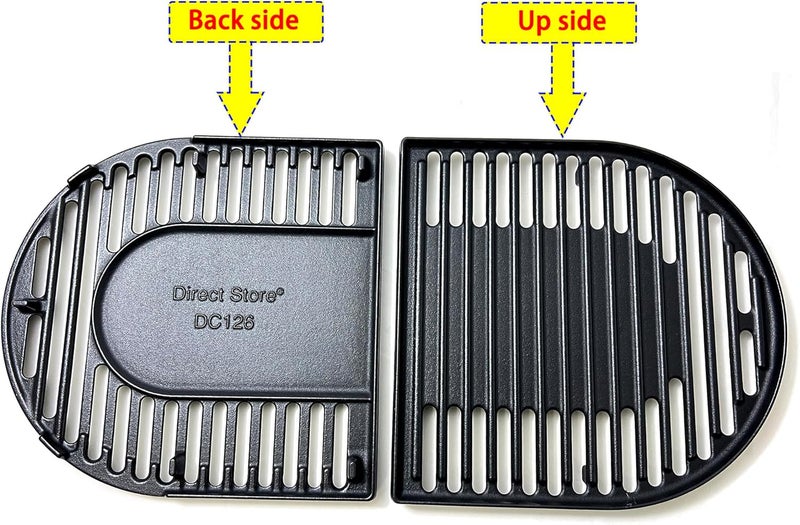Direct Store DC126 Cast Iron Grill Cooking Grates for Coleman Roadtrip Swaptop Grills LX LXE LXX, Non-Stick Grill Grids Grates, 2 Pack (Grill Grates) - Image 3