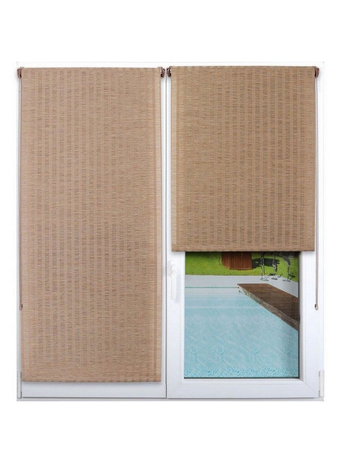 LUANCE Woven Bamboo Effect Roller Blinds Natural Beige 150 x 180 cm 352715018004 - Image 2