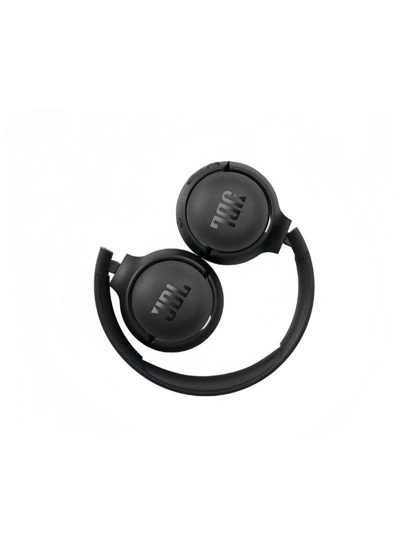 JBL Tune 510Bt Wireless On-Ear Headphones - Pure Bass - 40H Battery - Speed Charge - Fast Usb Type-C - Foldable Black - Image 5