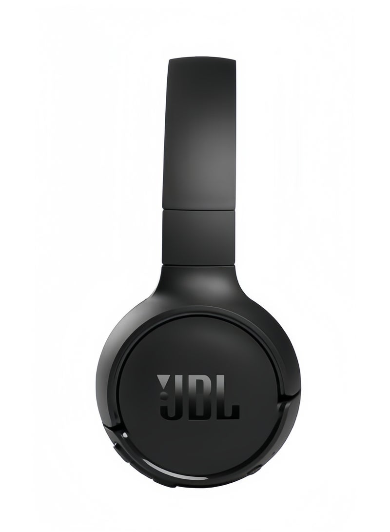 JBL Tune 510Bt Wireless On-Ear Headphones - Pure Bass - 40H Battery - Speed Charge - Fast Usb Type-C - Foldable Black - Image 2