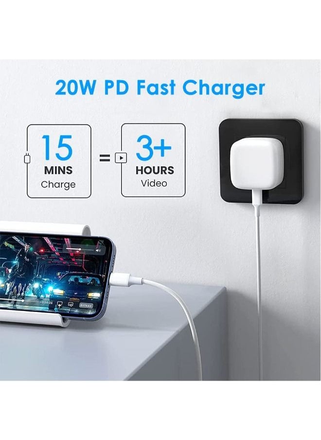 SHOPI - USB C PD Fast Type-C Power Delivery Wall Plug Compatible for iPhone 12/SE 2020/11/XS/XR/X/8,iPad White - Image 1