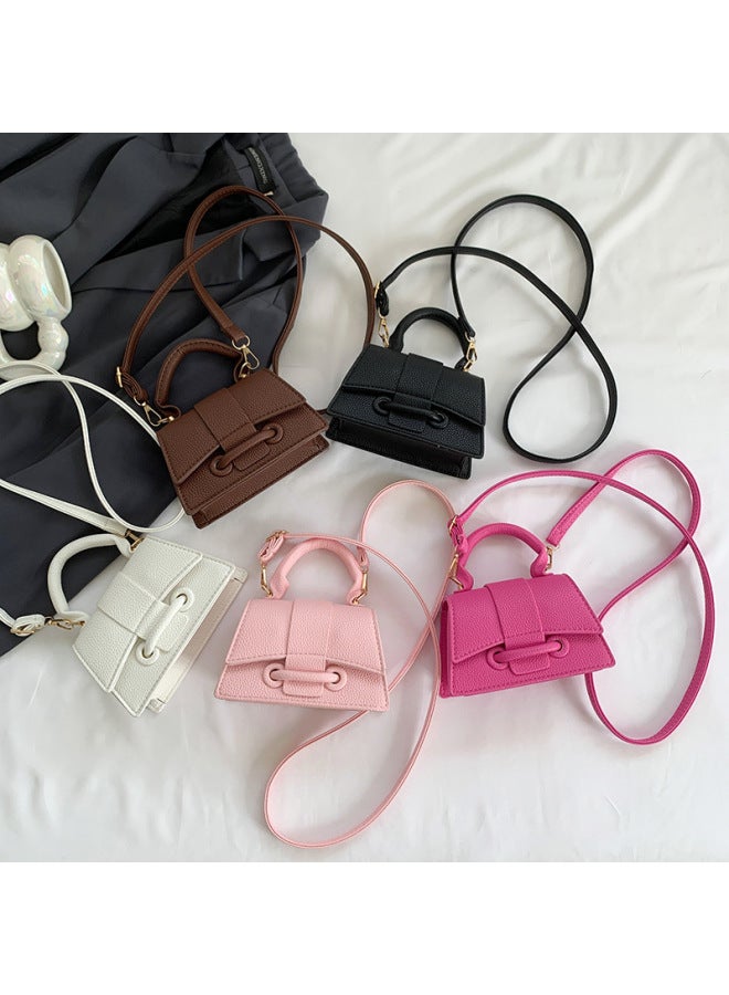 Niche Design Small Bag For Women 2023 Early Autumn Chain Messenger Bag Mini Western Style Shoulder Portable Small Square Bag-Color:Black - Image 2