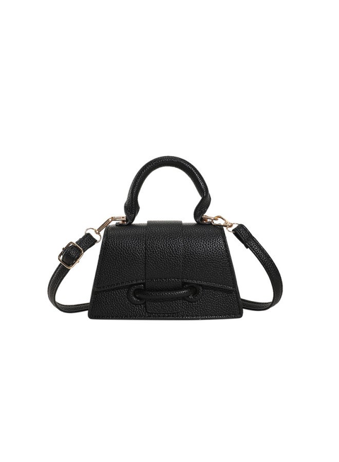 Niche Design Small Bag For Women 2023 Early Autumn Chain Messenger Bag Mini Western Style Shoulder Portable Small Square Bag-Color:Black - Image 1