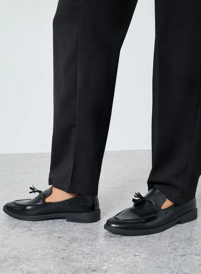 Styli Classic Faux Leather Tassel Loafers