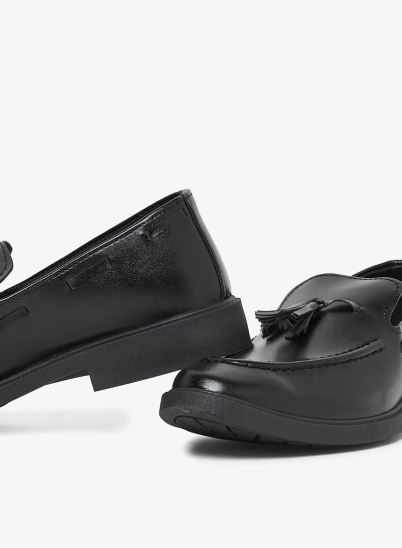 Styli Black Classic Faux Leather Tassel Loafers for Men | Best Price UAE