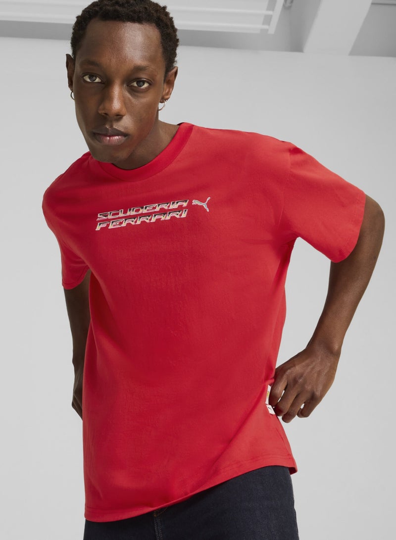 PUMA Scuderia Ferrari Race Statet Mens Red T-shirt - Image 1