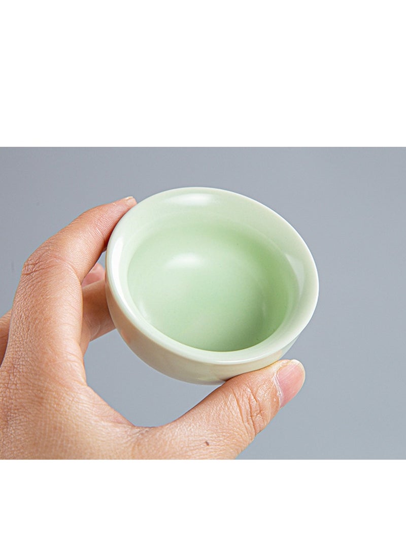 شيانغ مي طقم أكواب شاي صغير ياباني، كوب شاي مصنوع من السيراميك الياباني والصيني المصنوع يدويًا، طقم شاي سيراميك ياباني لمحبي الشاي، طقم شاي كونغ فو من البورسلين مع مجموعة إبريق شاي واحدة، 4 أكواب شاي، هدايا للضيوف، طقم شاي محمول للسفر - Image 4