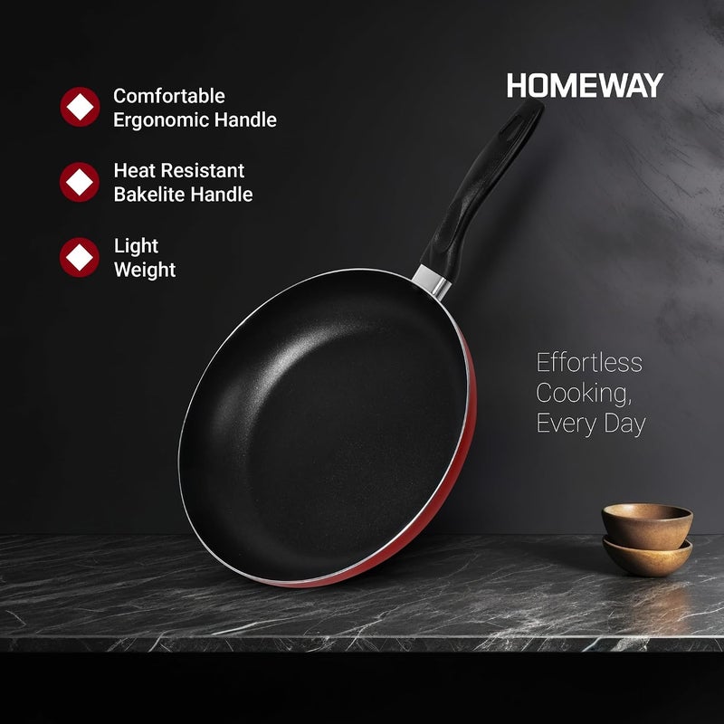Homeway Field test upgraded craftsmanship HOMEWAY - 28cm FRY PAN/FRYING PAN WITH LID - HW-1102-FP28 Storage transit efficiency build - Image 4