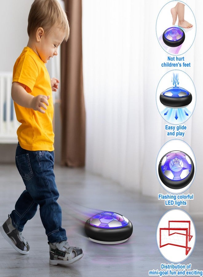 Ancesfun Kids Toys Hover Soccer Ball (Set of 2) with LED Lights and Foam Bumper for Age 3 4 5 6 7 8-16 Year Old Boys Girls, Rechargeable Air Powered Hover Balls with 2 Goals for Indoor Outdoor Game - Image 2