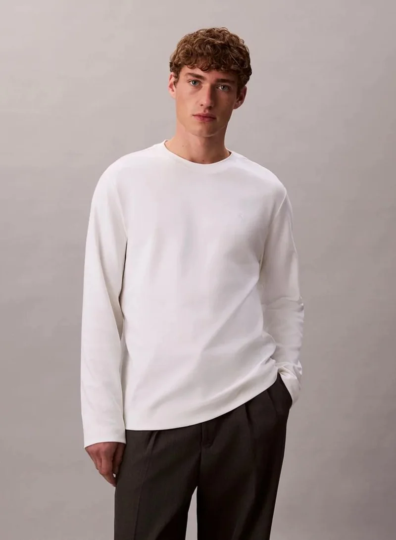 Calvin Klein Luxe Interlock Cotton Long Sleeve T-Shirt