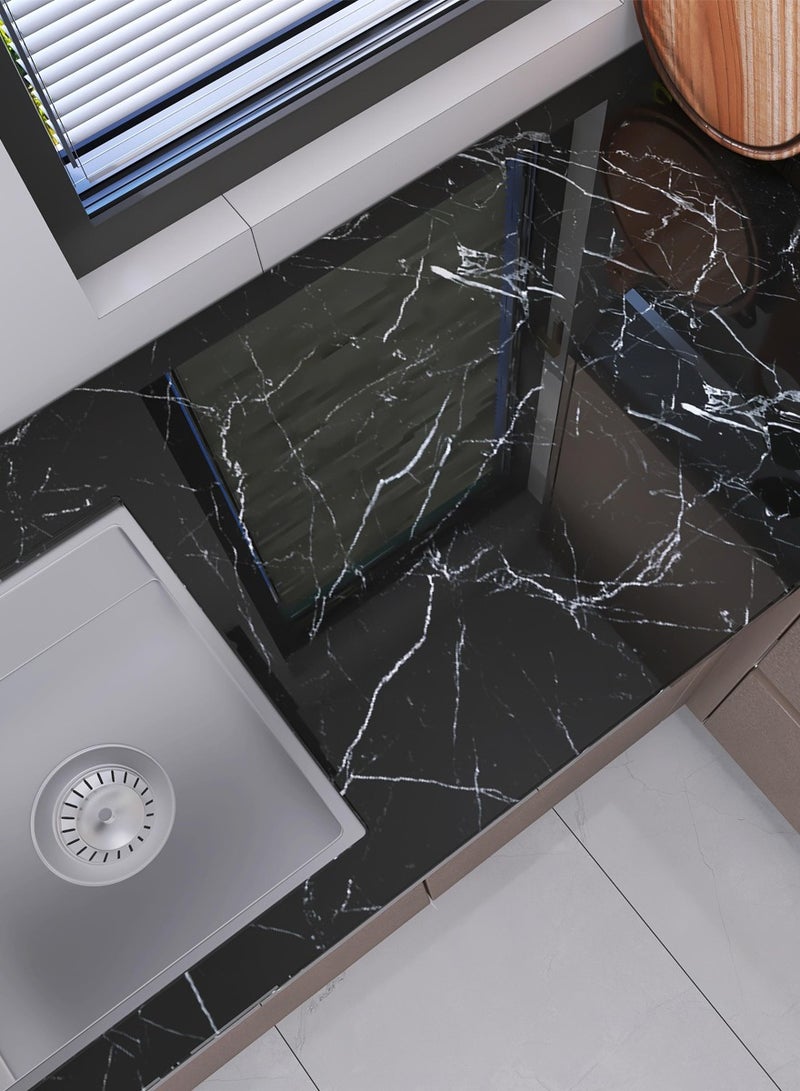 ورق حائط ذاتي اللصق لسطح المطبخ مقاوم للماء 60x1000 سم