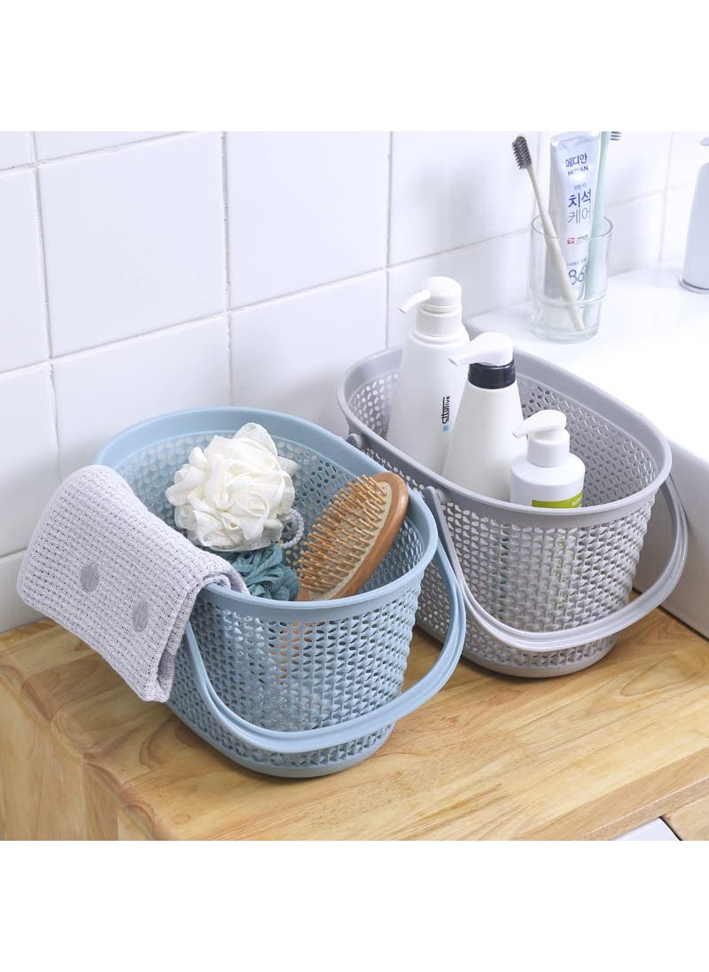 HOMIES INTERNATIONAL HOMIES INTERNATIONAL 1 Piece Wool Pattern Oval Hollow Out Plastic Hand Basket with Handle. Multicolor, Sent Randomly. (32.5 * 22 * 19cm)  - Image 5