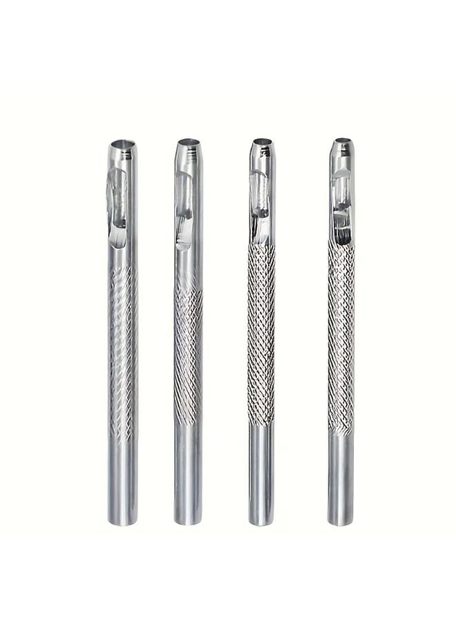Four Piece Set Manual Hole Punch Tool 2 5mm 3mm 3 5mm 4mm Durable Metal Handheld Hollow Punch For Crafting Leatherworking - Image 1