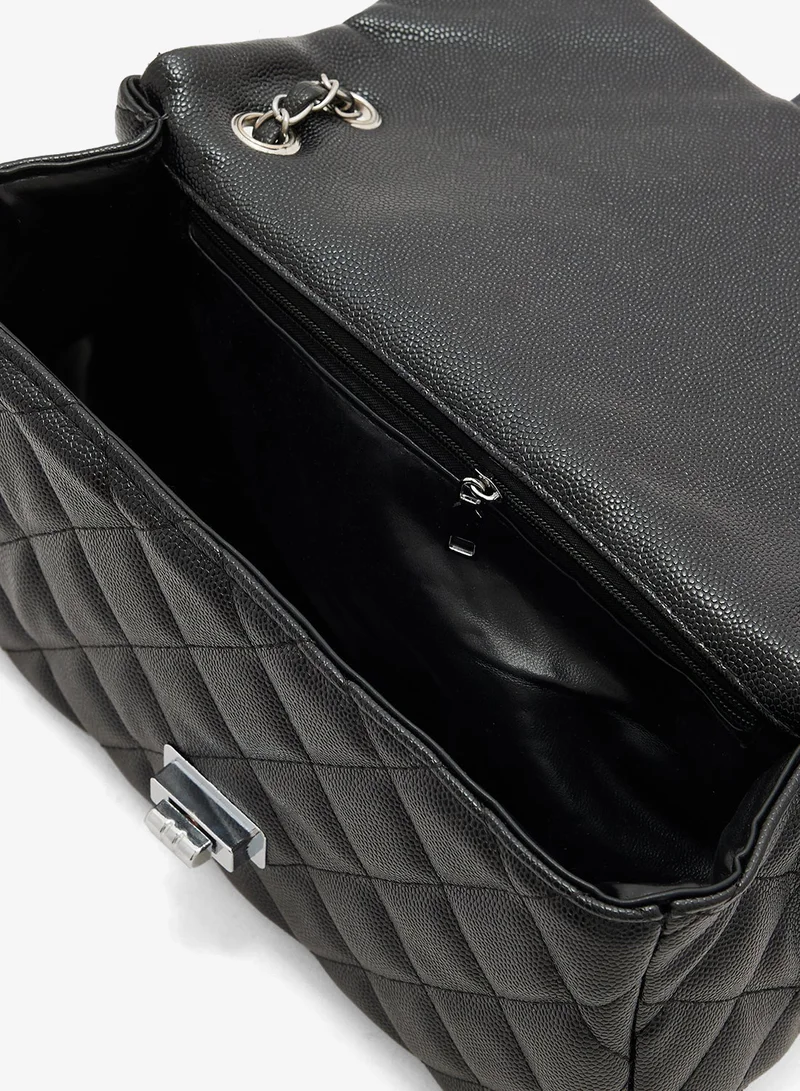 ELLA Black Classic Quilted Crossbody Bag for Women | Best Price UAE