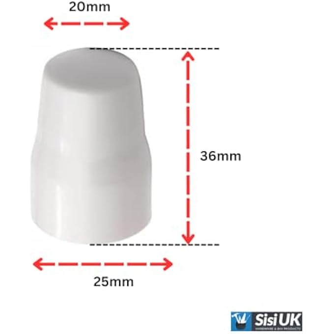 WHITE PLASTIC RADIATOR VALVE TOPS RADIATOR CAPS UNIVERSAL PUSH-FIT REPLACEMENT VALVE COVERS PLASTIC LOCKSHIELD PACK OF 4 - Image 2