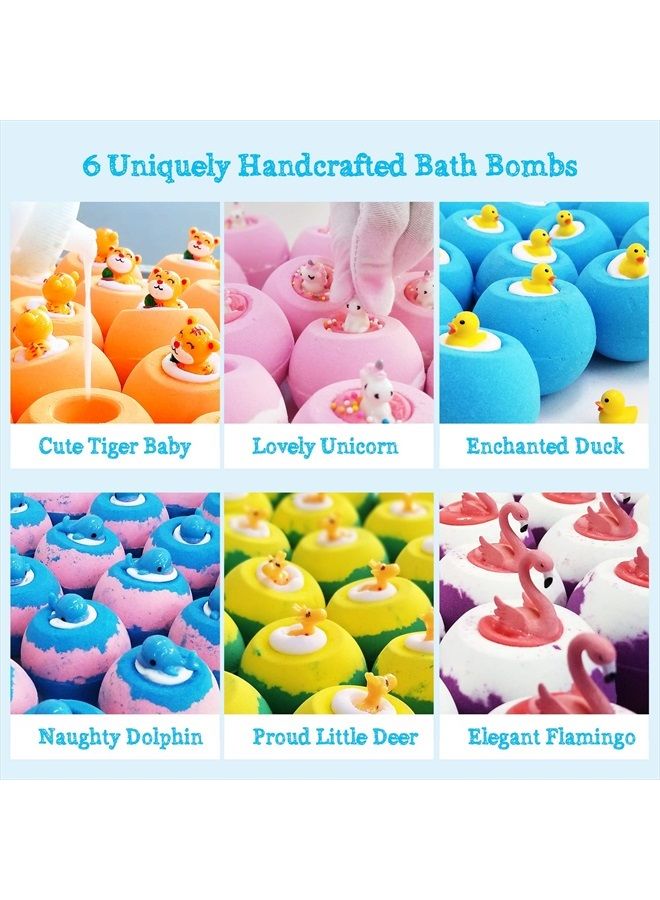 Aofmee Bath Bombs for Kids, Handmade Natural Bath Bombs with Surprise Inside, Shea Cocoa Butter Moisturize, Spa Fizzies Bath Bomb Kit, Birthday Christmas Holiday Gifts for Women, Girls, Boys - Image 5