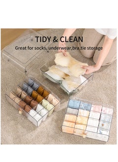 Arabest Socks Underwear Drawer Organzier Dividers, 16 Cell Stackable Closet Organzier, Drawer Organzier for Clothing, Plastic Underwear Organziers and Storage for Baby Clothes, Socks, Bra, Ties, Belts  - Image 4