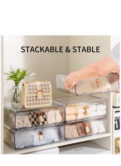 Arabest Socks Underwear Drawer Organzier Dividers, 16 Cell Stackable Closet Organzier, Drawer Organzier for Clothing, Plastic Underwear Organziers and Storage for Baby Clothes, Socks, Bra, Ties, Belts  - Image 3