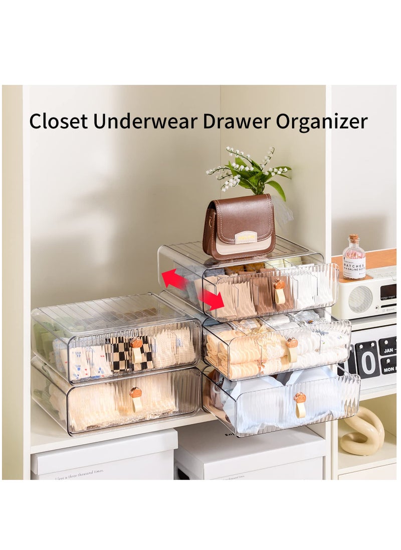 Arabest Socks Underwear Drawer Organzier Dividers, 16 Cell Stackable Closet Organzier, Drawer Organzier for Clothing, Plastic Underwear Organziers and Storage for Baby Clothes, Socks, Bra, Ties, Belts  - Image 2