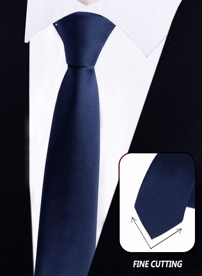 HOOTO 1pcs Men's Ties Solid Color Formal Mens Neckties 6cm for Business tie(blue) - Image 2