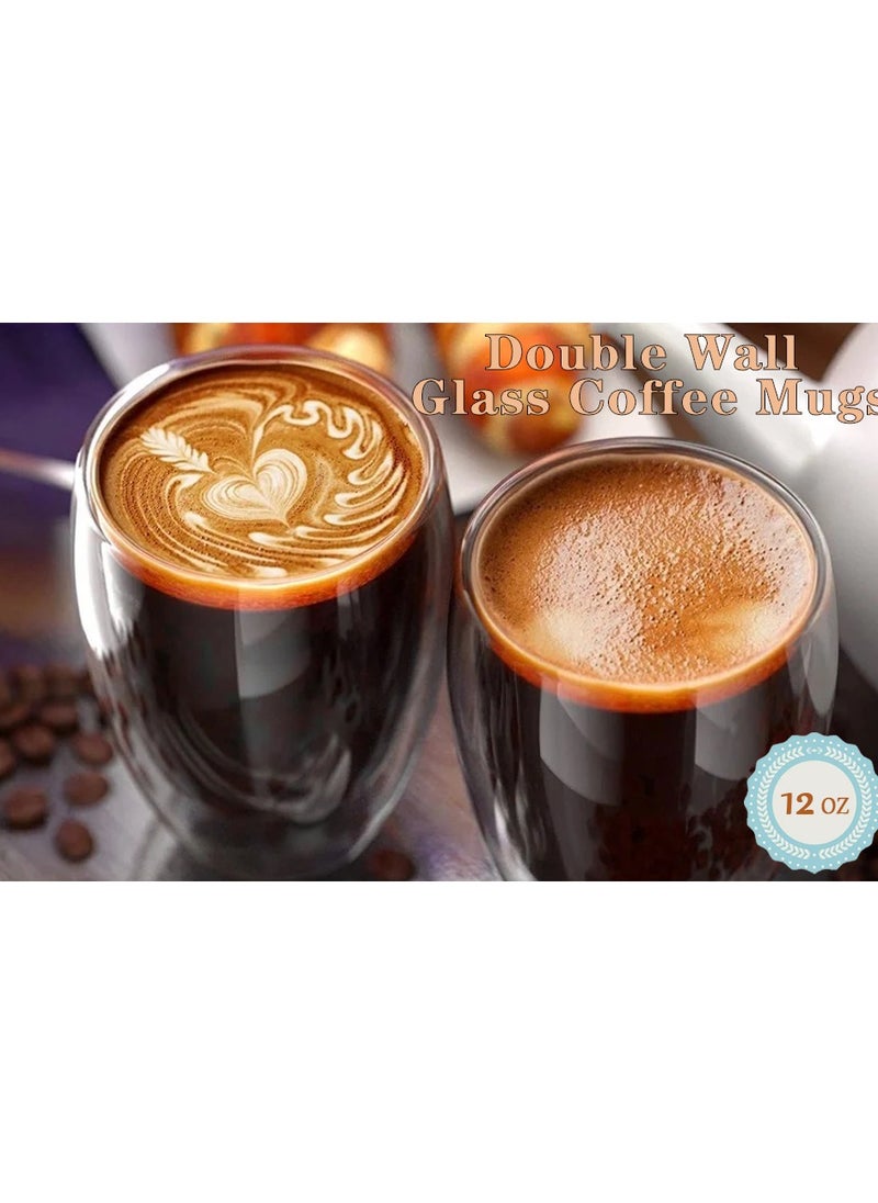 كويزين أرت كوب زجاجي مزدوج الجدار 2 قطعة 350 مل  - Image 3