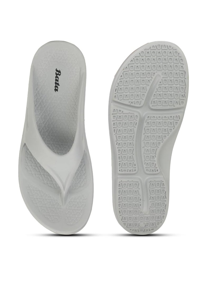 Bata 8712 Noah E Grey Casual Slip-On Thong Slippers for Men UK Size- 9 - Image 4