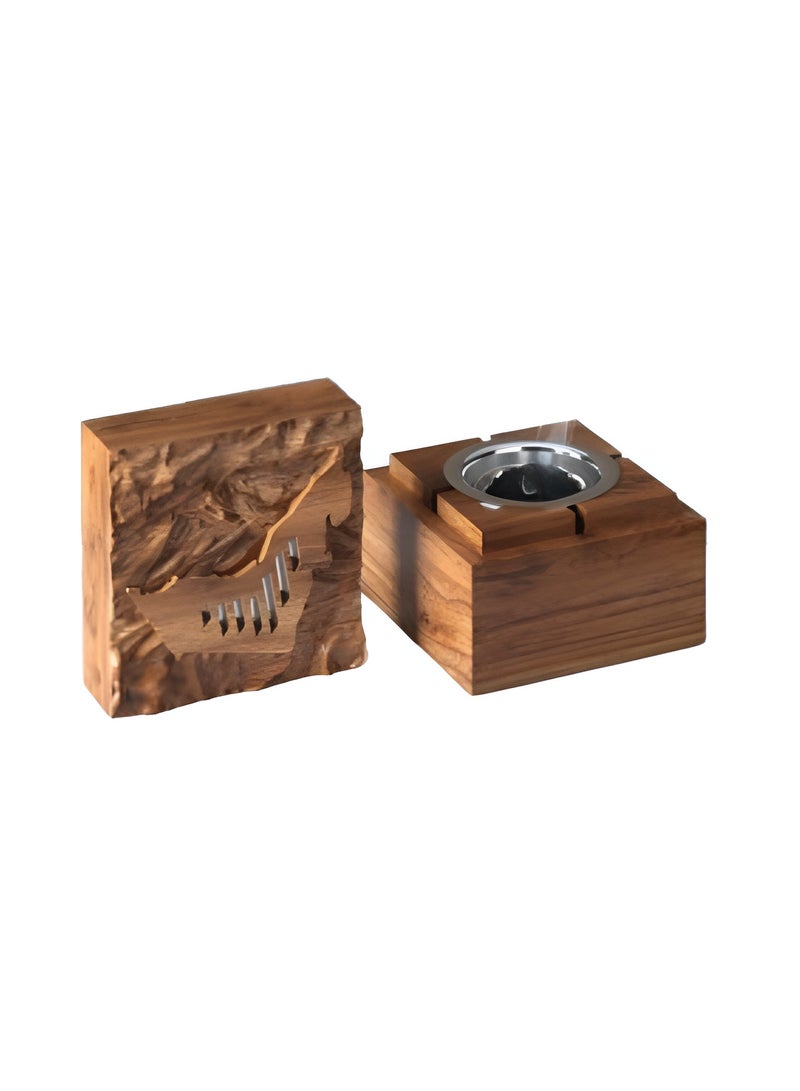 HilalFul UAE Kosso Wood Map Madkhan Incense Holder | Home Decoration Incense Stand | Bakhoor Burner | Home Fragrance | Diffuser | Madkhan | Gift Set for Wedding, Anniversary, Eid, Ramadan - Image 1