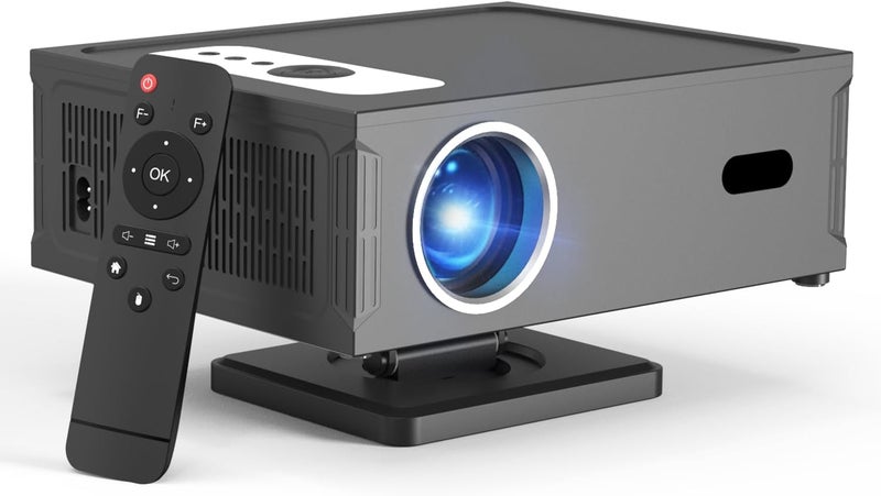 2025 Projector Full HD 1080P Supports 4K, Smart Projector 4K with WiFi 6 BT 5.0 and 360° Removable Stand, Mini Projector 4K Video Projector Home Cinema/Outdoor Projector for Mobile Phone/PC - Image 1