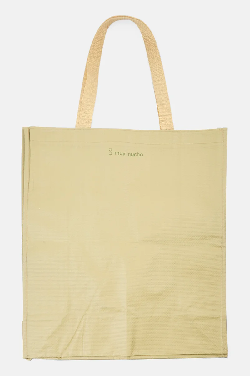 موي موتشو حقيبة يد بشعار العلامة التجارية من البلاستيك،  ×  ×  سم، زيتوني فاتح