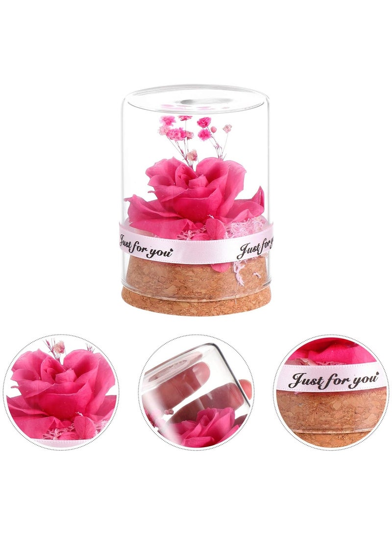 KASTWAVE Preserved Flower In Glass Dome Everlasting Forever Handmade Rose Galaxy Flower Artificial Flower Natural Eternal Never Withered Flowers, Mother's Day, Anniversary, Birthday - Image 5