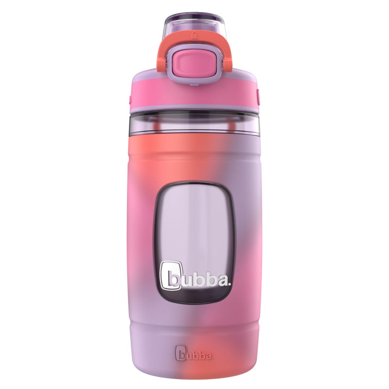 Bubba Kids Flo Silicone Sleeve and Wide Mouth  16oz. Water Bottle  Medium  Multi  Frost (Tie Dye) - Image 1